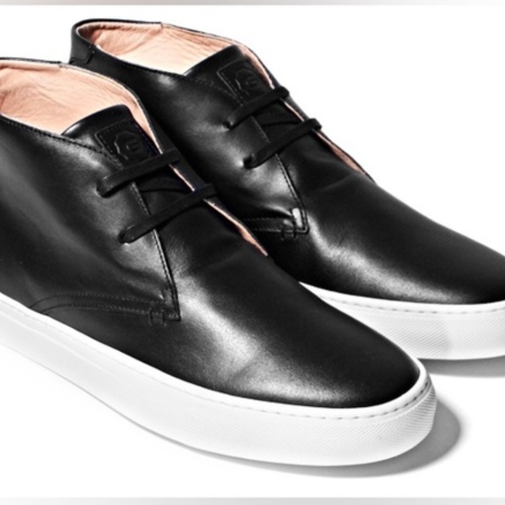 Greats Brooklyn Royale Chukka Nero Leather Sneakers | EU Size 42 W11 Mens 9.5